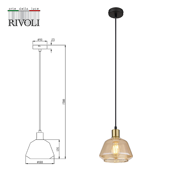 Светильник подвесной Rivoli Ada 3195-201