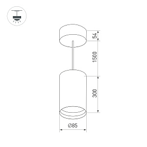 Корпус подвесной с драйвером для светильника POLO Arlight Polo 024237