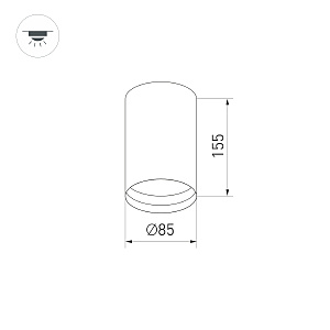 Корпус накладной с драйвером для светильника POLO Arlight Polo 024252(1)