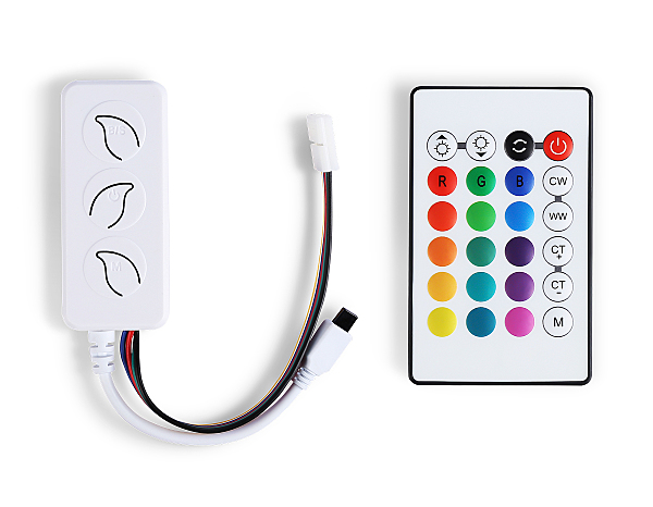 Контроллер WIFI Tuya для светодиодных лент RGB+CCT с управлением белого света c ИК пультом Ambrella LED Strip GS11601