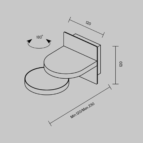 Настенный светильник Maytoni Flap MOD354WL-L12W3K