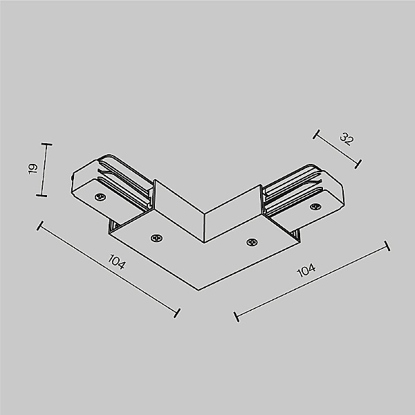 Коннектор для шинопровода Maytoni Accessories for tracks Unity TRA001CLB-11B