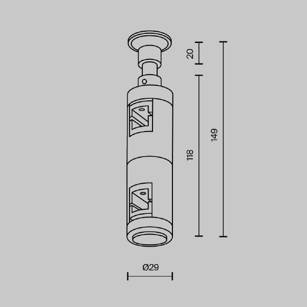 Крепление настенное Wall двойное Flarity Maytoni Accessories for tracks Flarity TRA155CW-D1-BS