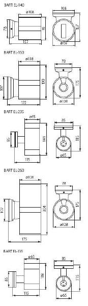 Уличный настенный светильник Kanlux Bart 7080