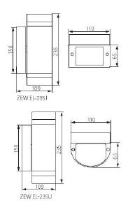 Уличный настенный светильник Kanlux Zew 22441