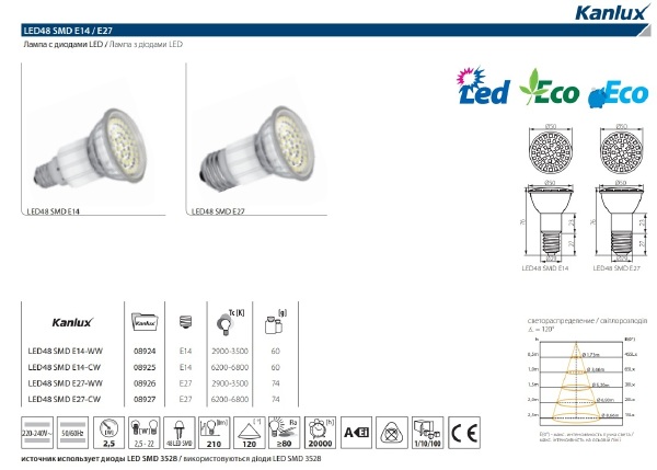 Светодиодная лампа Kanlux Led48 8924