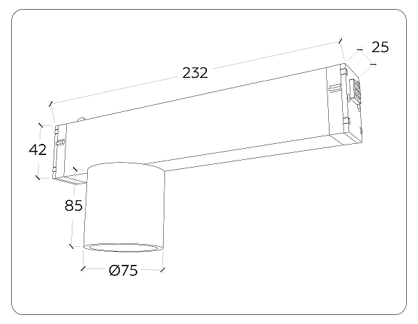 Трековый светильник Ambrella Magnetic 220V GL1242