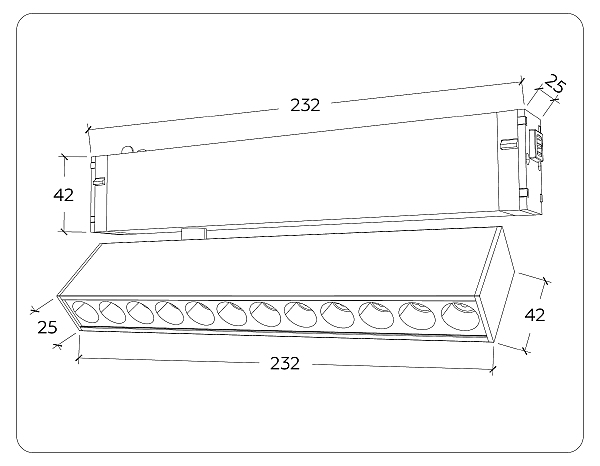 Трековый светильник Ambrella Magnetic 220V GL1341